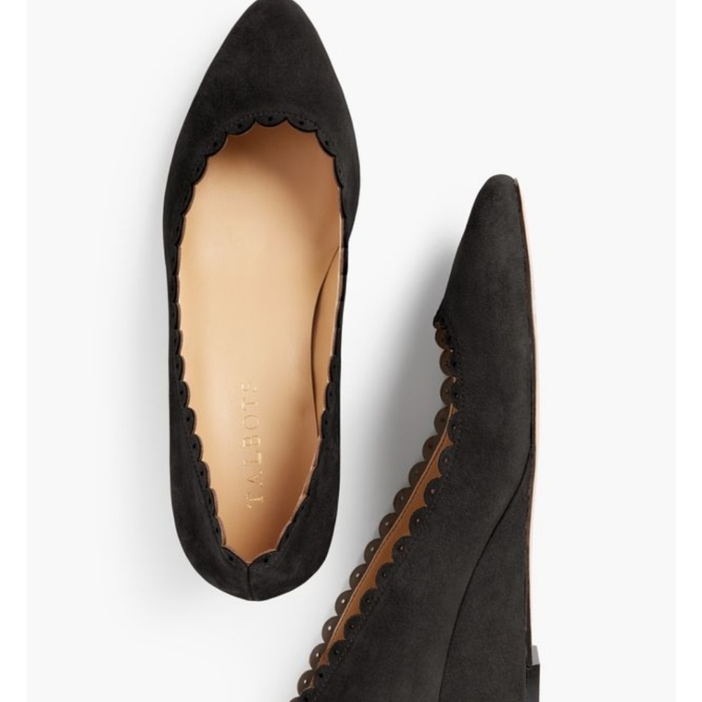 Talbots Laney Black Suede Wedges